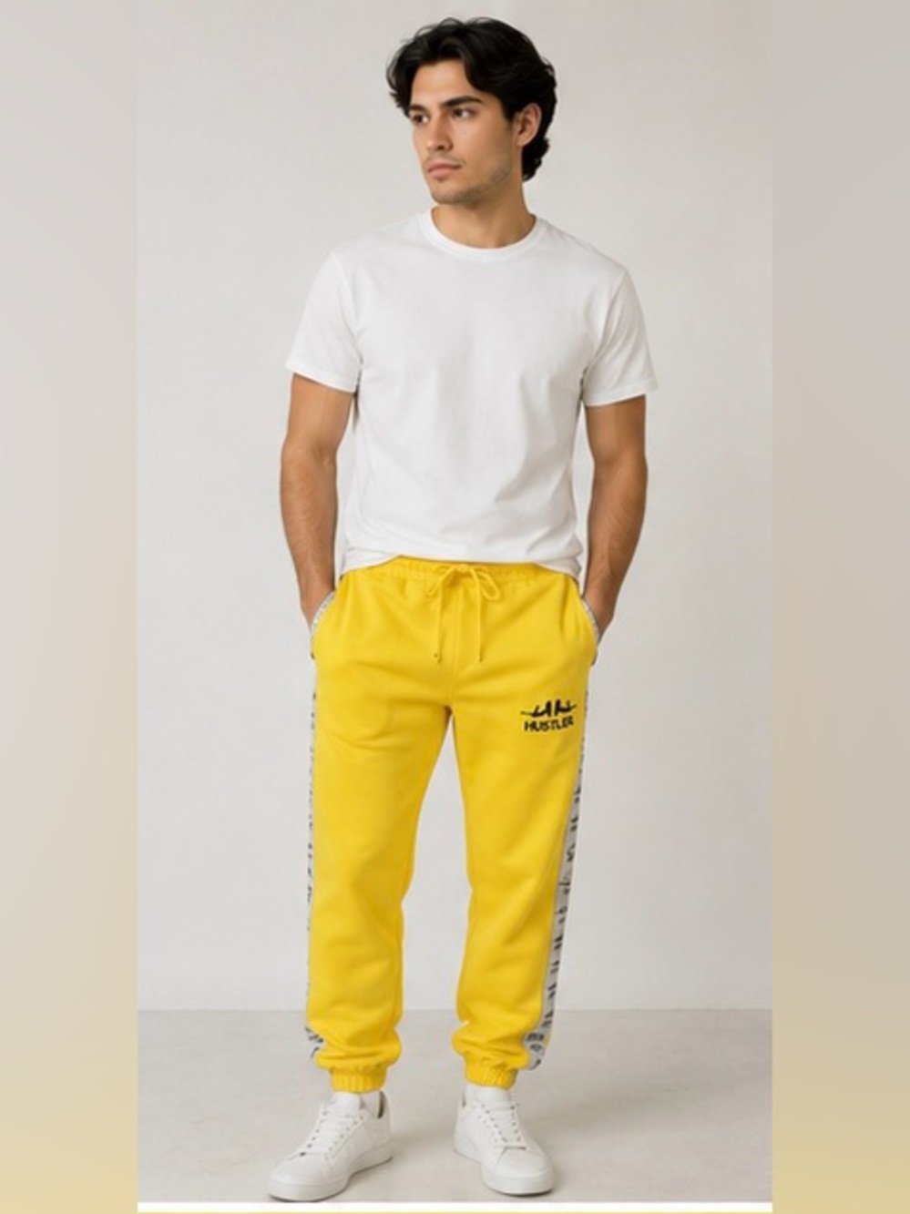 Reason Hustler Logo Taped Sweatpants
Men's • Medium • Yellow • NWOT